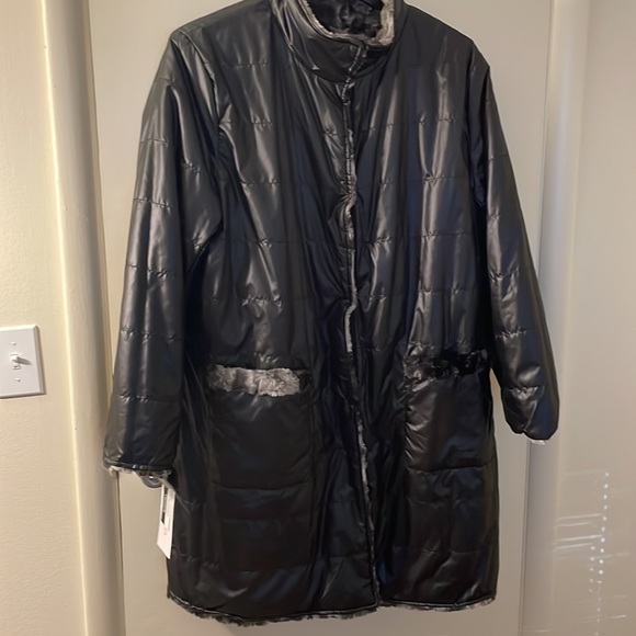NWT VIA SPIGA reversible winter coat sz.2x - Picture 6 of 14